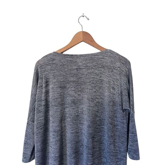 Joseph Ribkoff Layered 3/4 Sleeve V-Neck Tunic Top Silver Marled Gray Size 4 - Picture 7 of 12